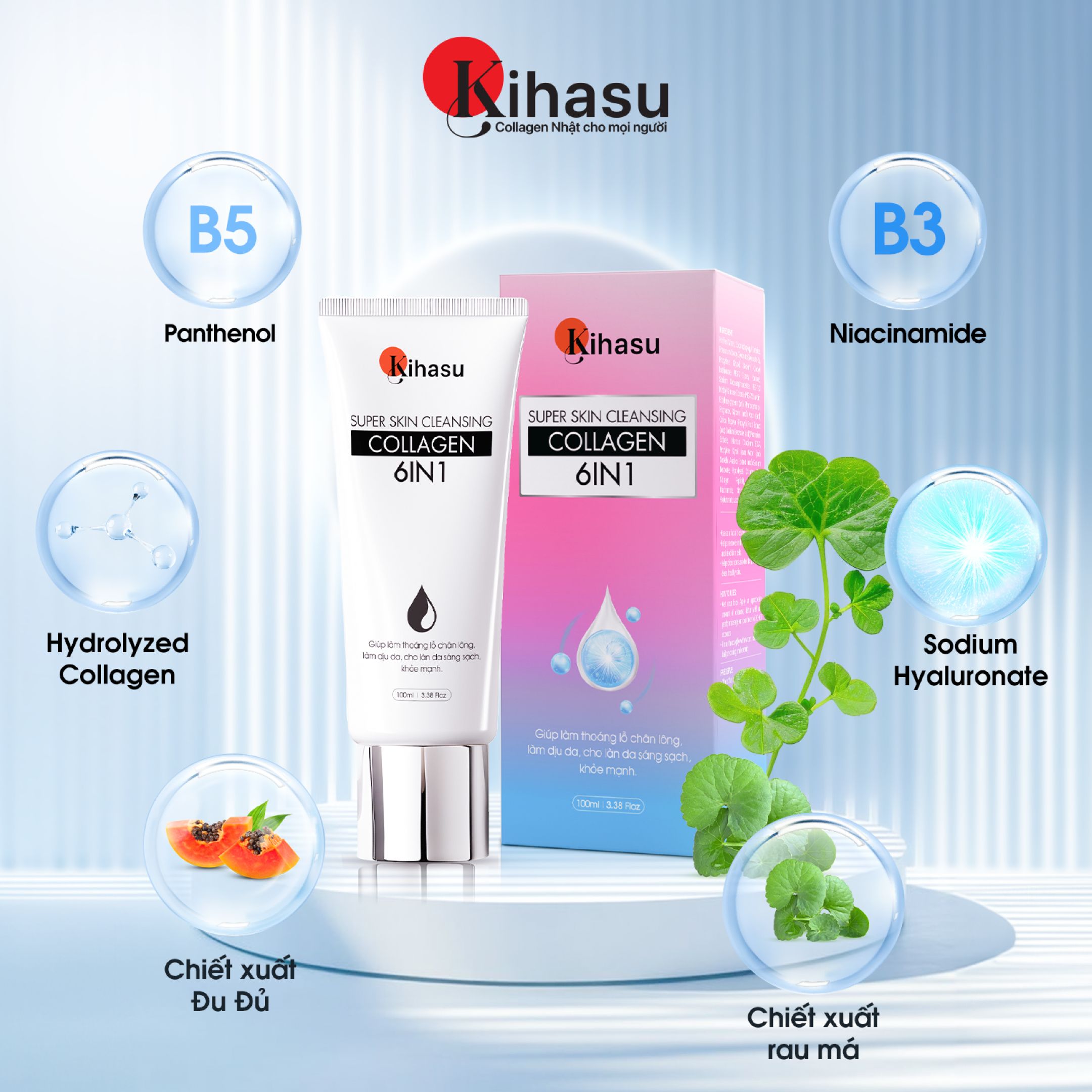 Kihasu Super Skin Cleansing Collagen 6In1